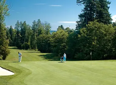 a group of people playing golf on a golf course at Holiday home Isabella in Terme Čatež in Čatež ob Savi