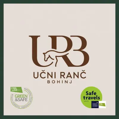 a logo for a uvran roaming booth at Učni ranč Bohinj, Boutique Horse-Friendly Retreat in Bohinj